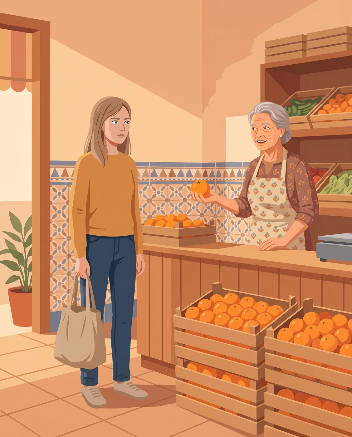 Dos kilos de naranjas — Два килограмма апельсинов