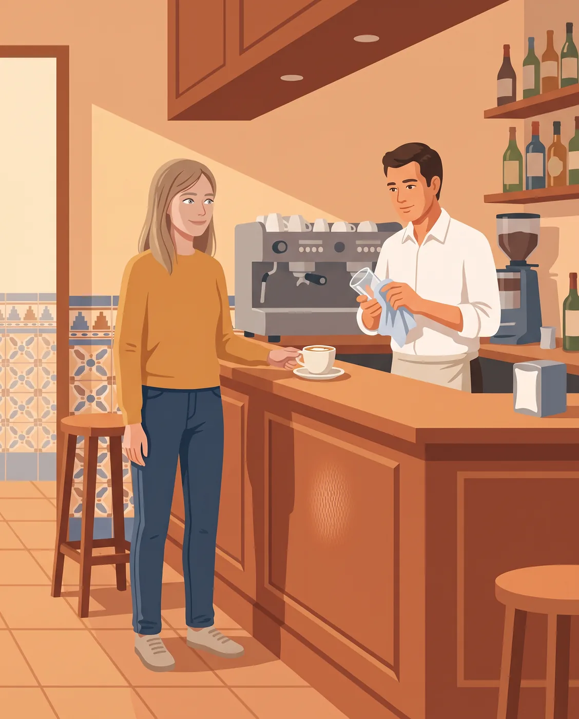 El primer café — Первый кофе