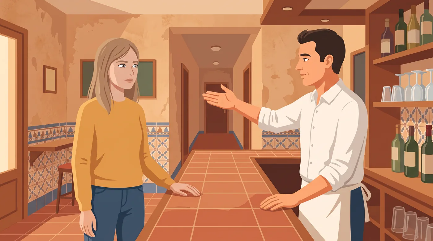 ¿Dónde está el baño? — Где находится туалет?